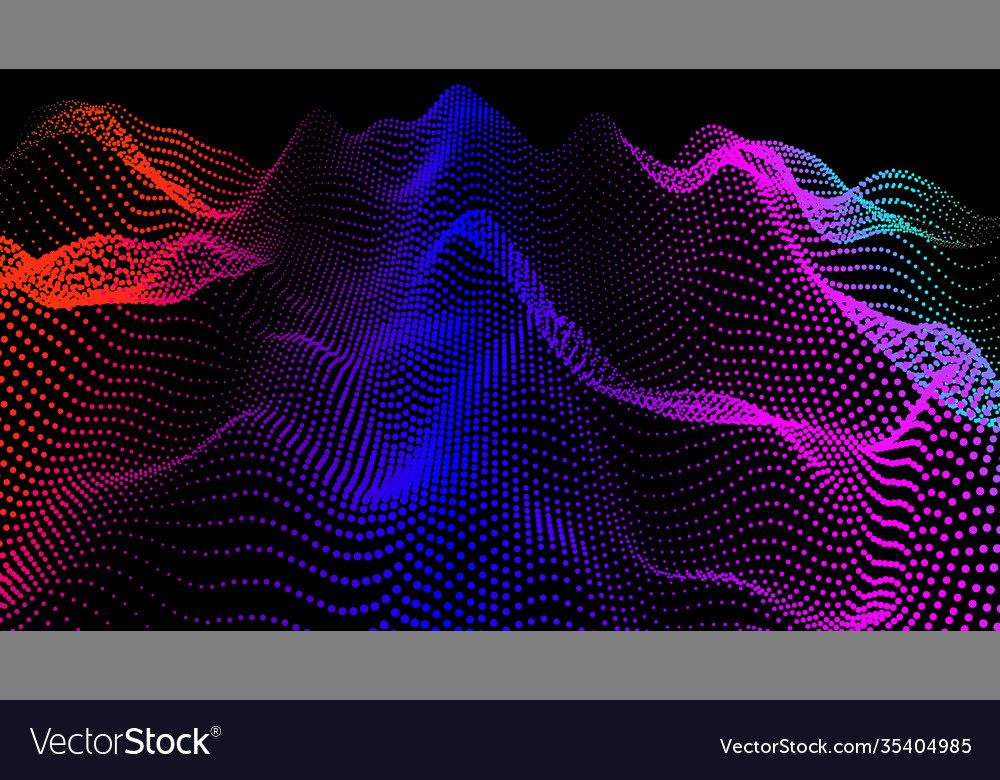 Sea waves from node hud data dots flow research