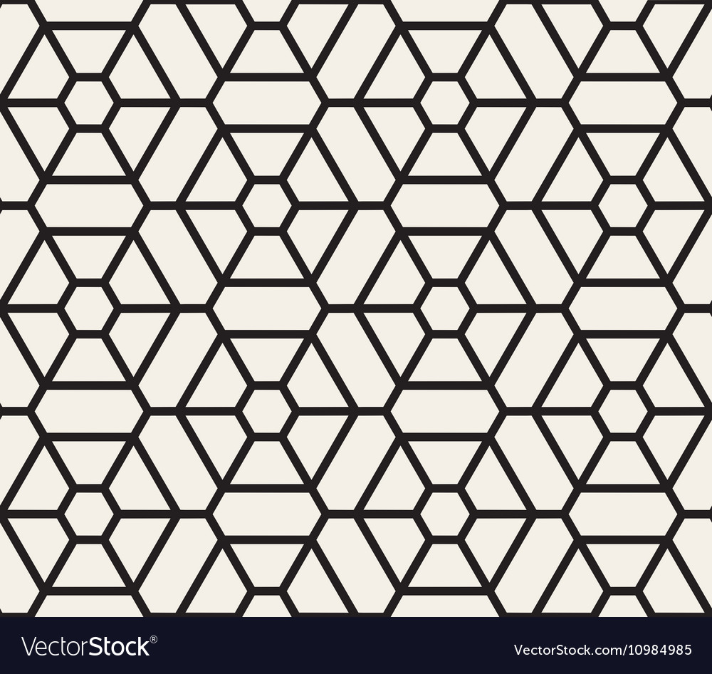 Seamless black and white lines grid pattern