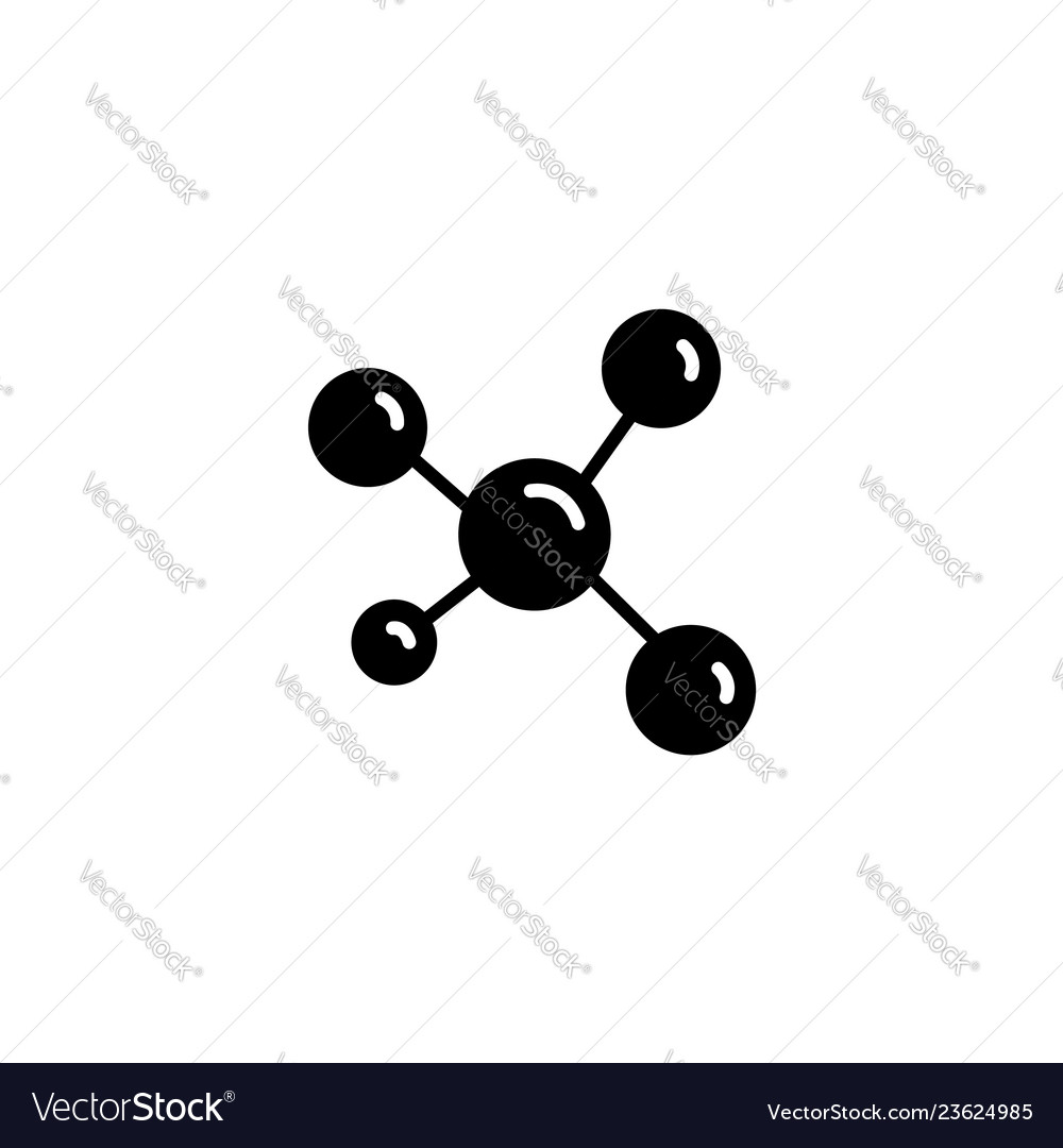 Web icon molecule black on white background