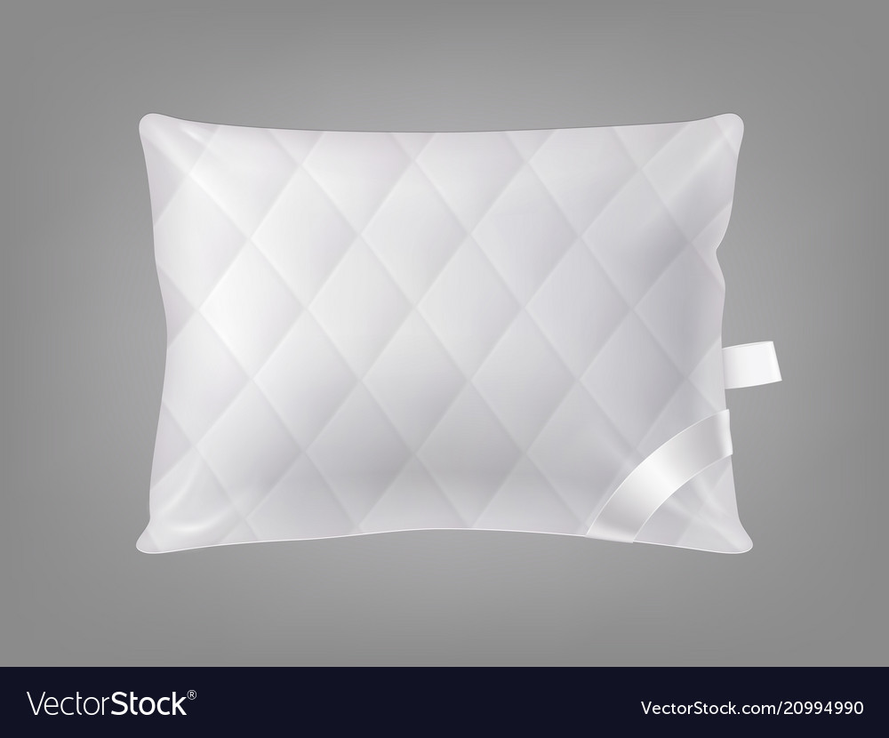 3d realistic square pillow template royalty free vector