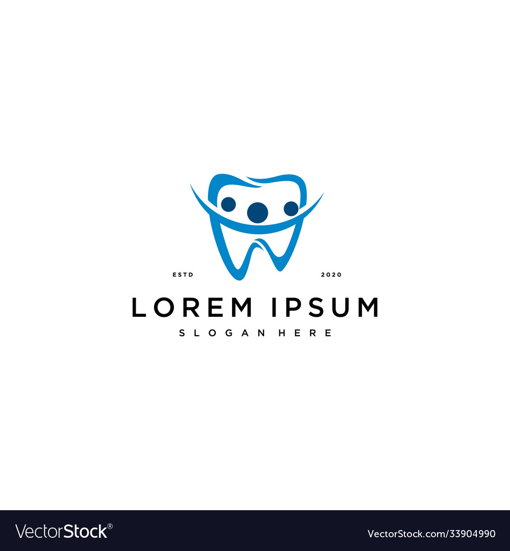 Dental family logo icon design template Royalty Free Vector