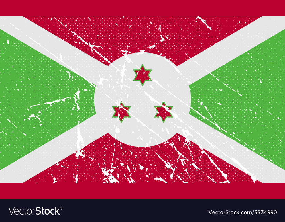 Flagge von Burundi mit alter Textur