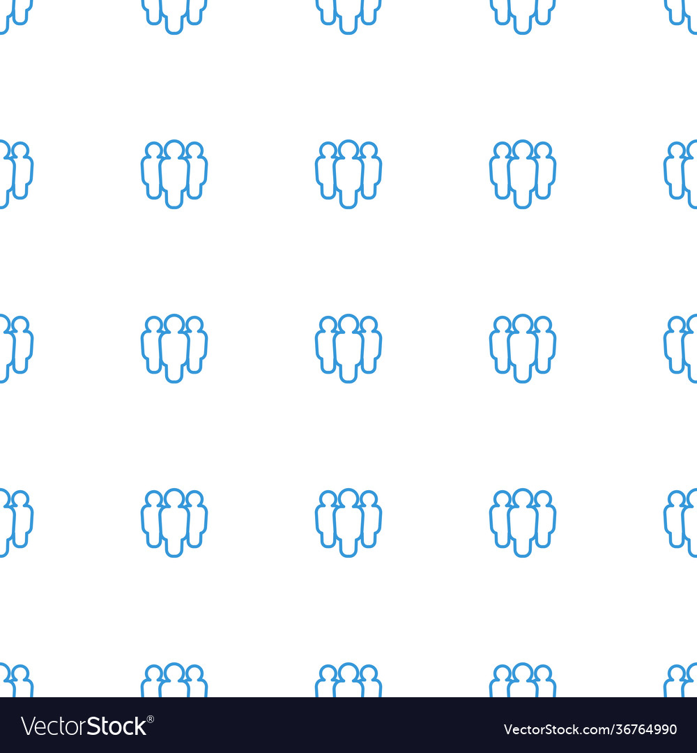 Group icon pattern seamless white background