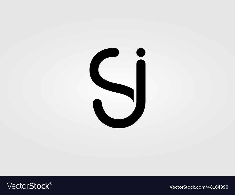 Initial sj letter logo design template monogram Vector Image