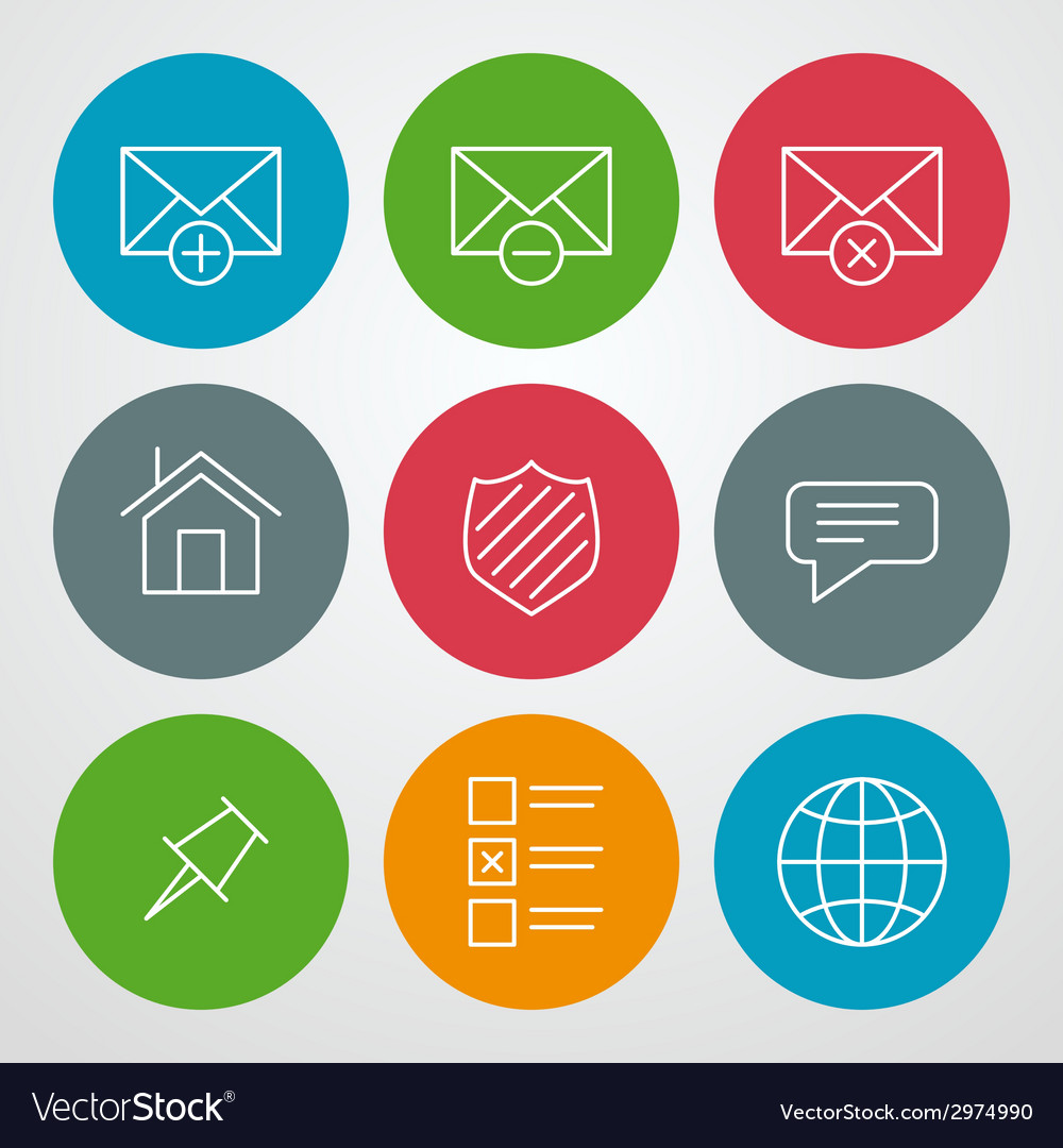 Line icons set for web site design and mobile apps