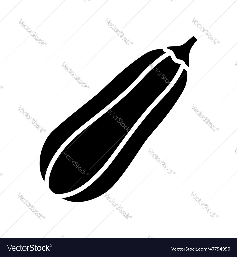 Zucchini silhouette icon vegetable isolated