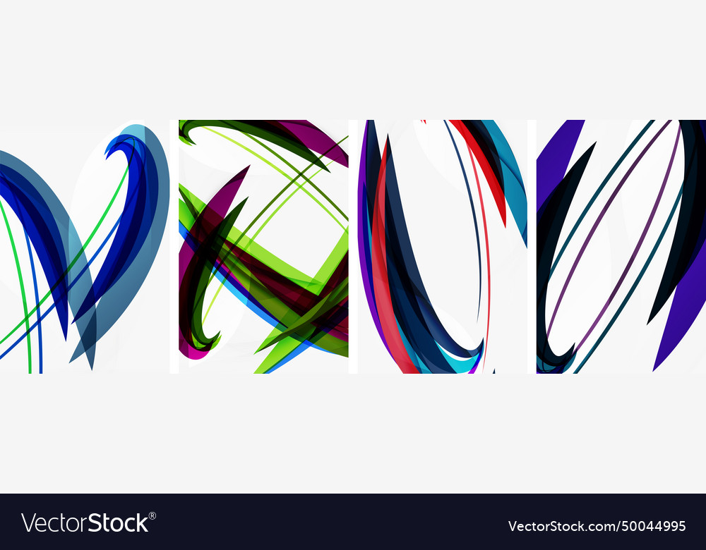 Abstract colorful wave posters for wallpaper vector image Abstract colorful wave posters for wallpaper