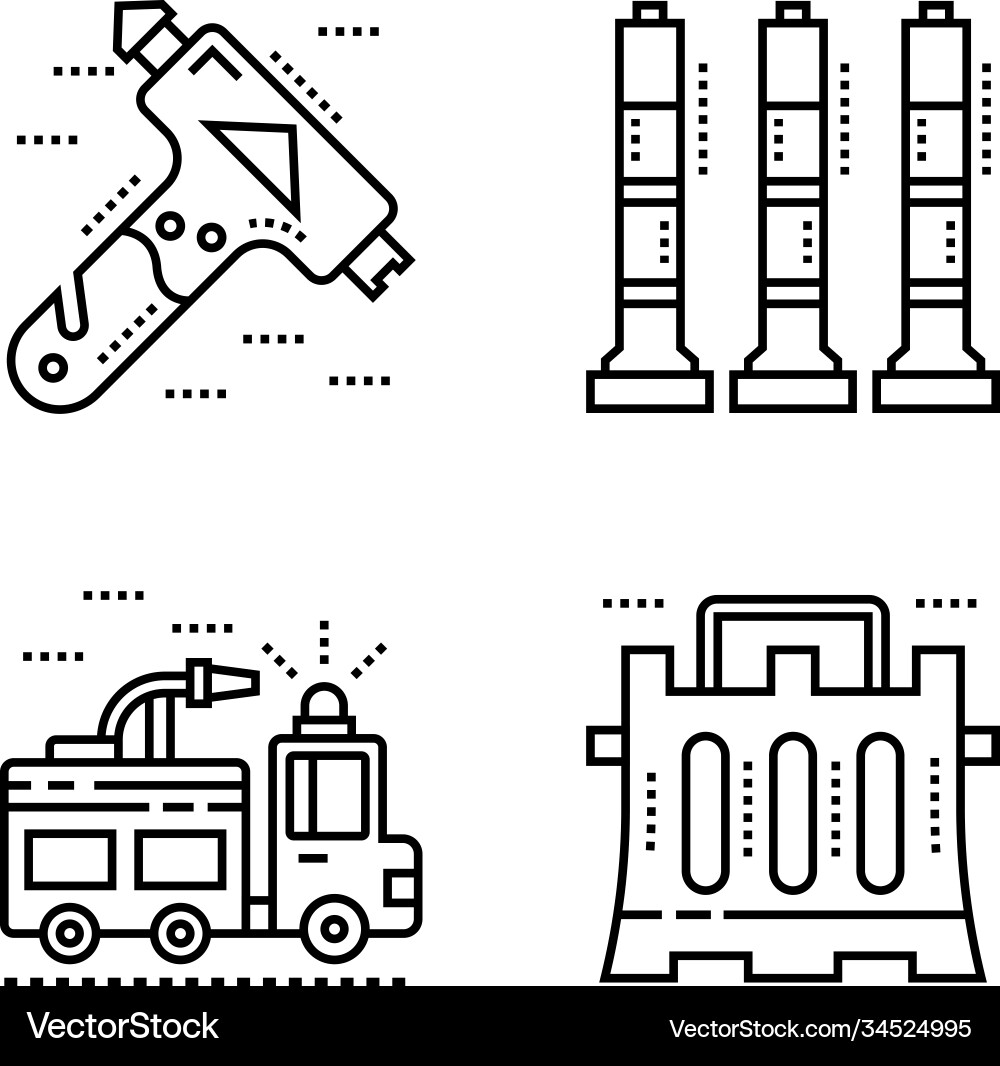 Emergency Vector Pack Emergency services line pack Royalty Free Vector Image