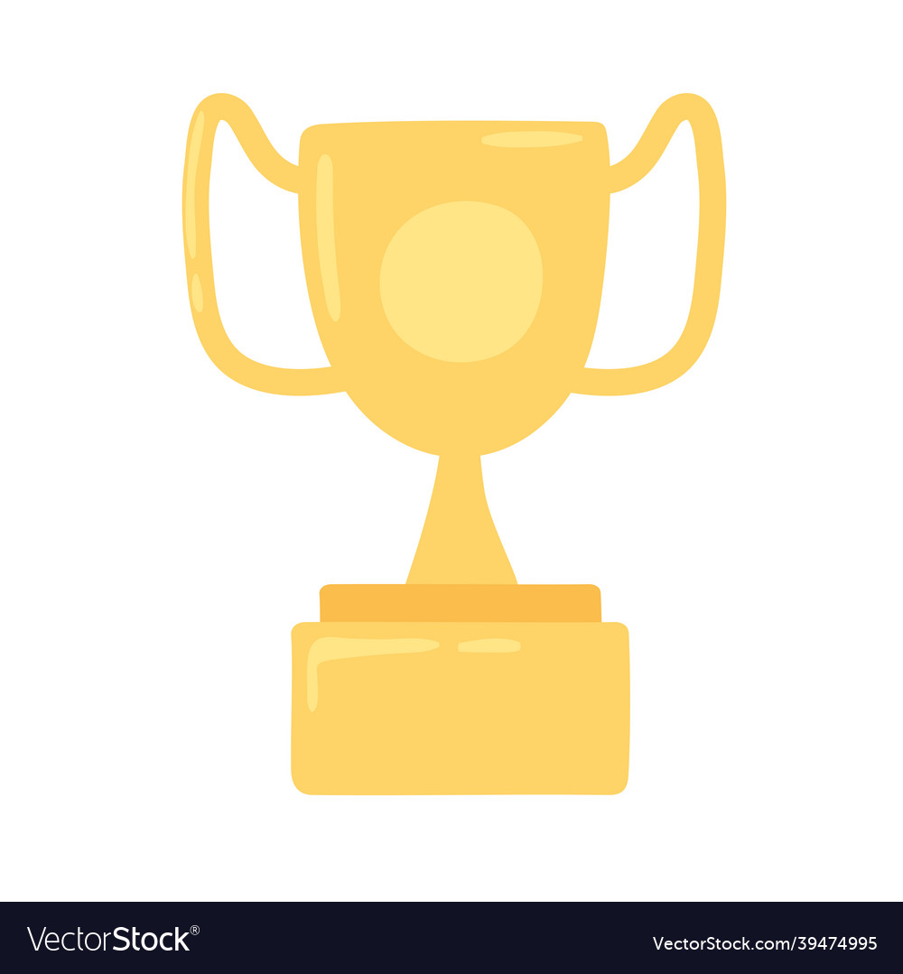 Golden trophy prize Royalty Free Vector Image - VectorStock