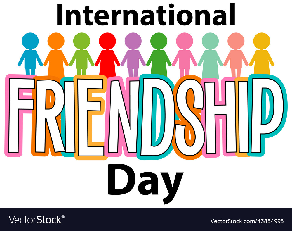 International friendship day banner design Vector Image