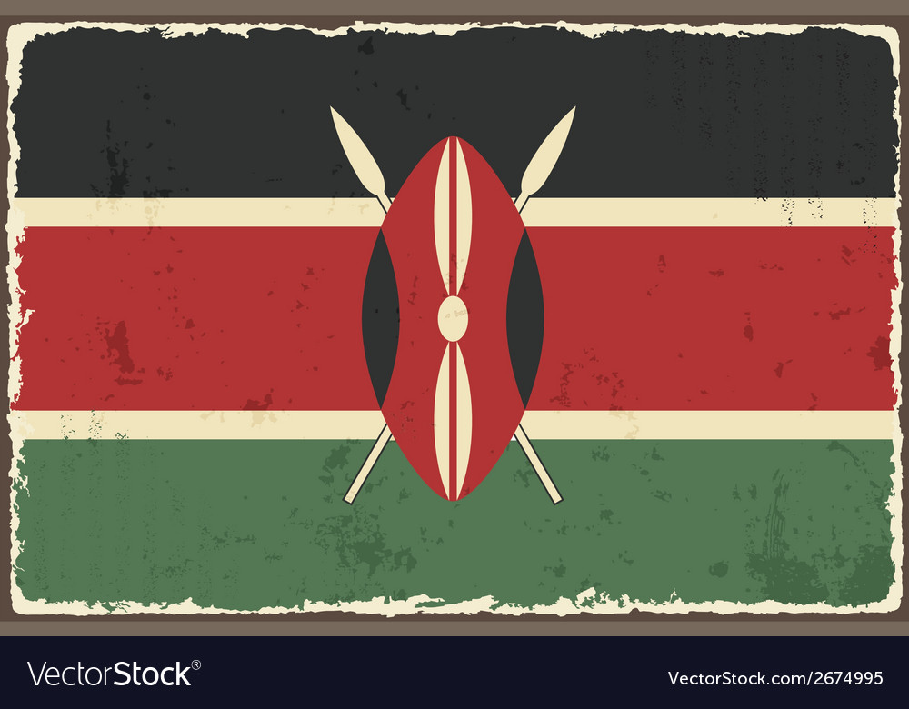 Kenyan grunge flag Royalty Free Vector Image - VectorStock