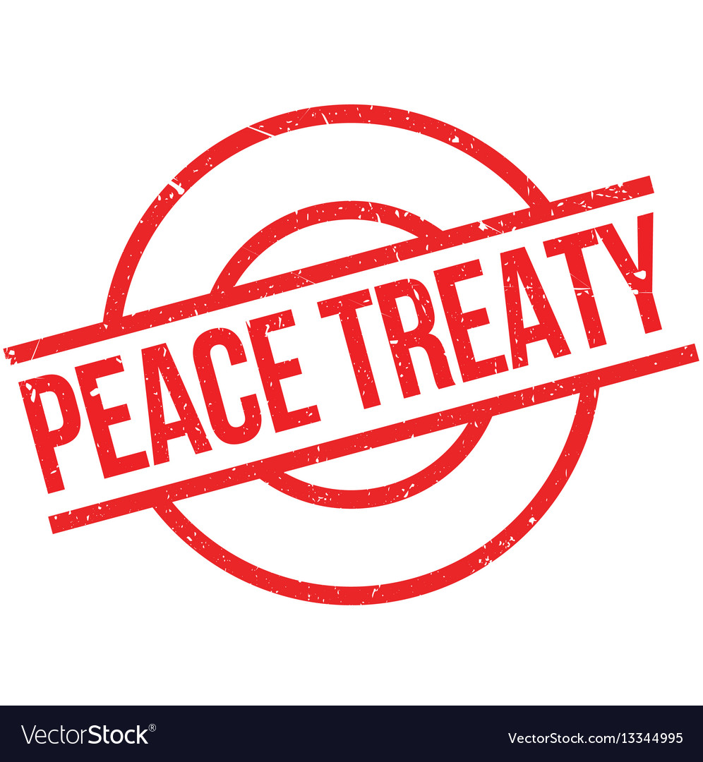 Peace treaty rubber stamp Royalty Free Vector Image