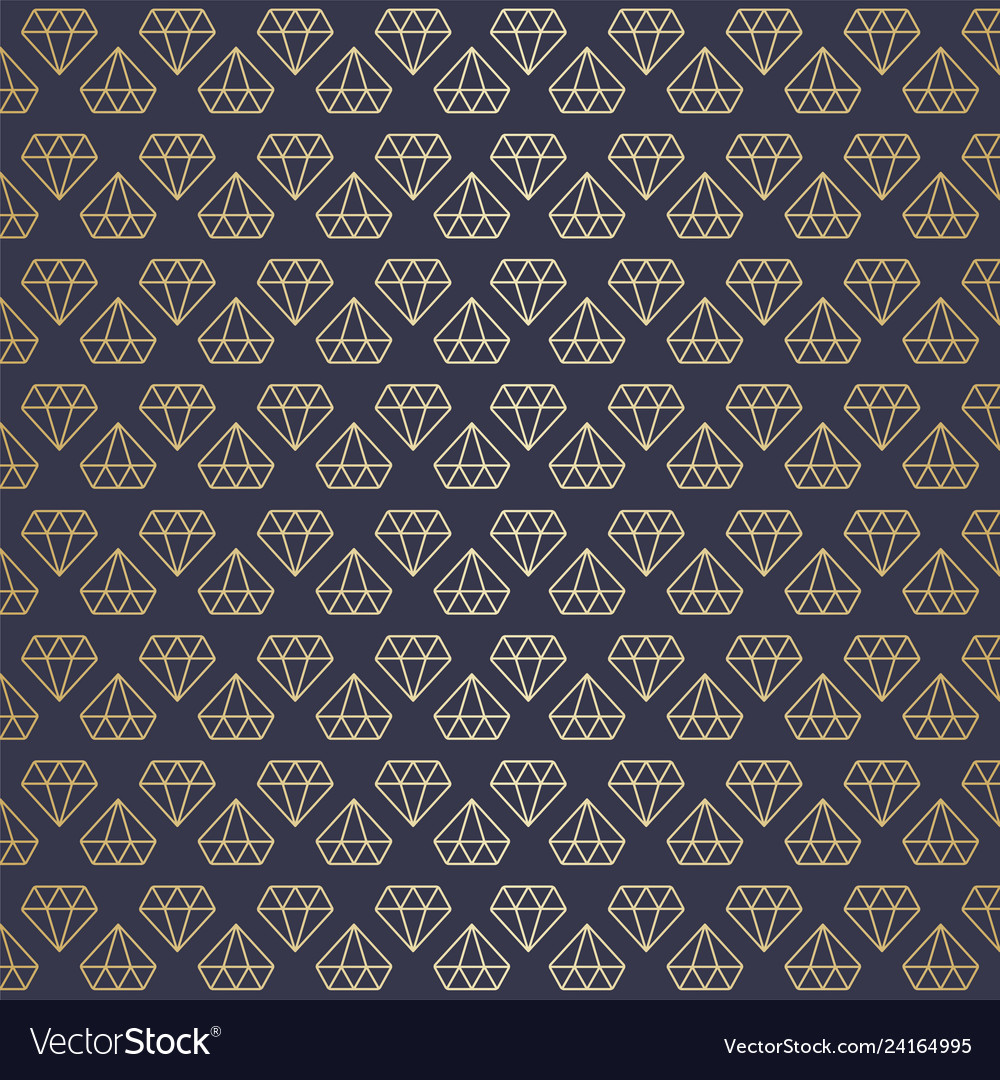 Seamless high premium gold diamond pattern vector image Seamless high premium gold diamond pattern