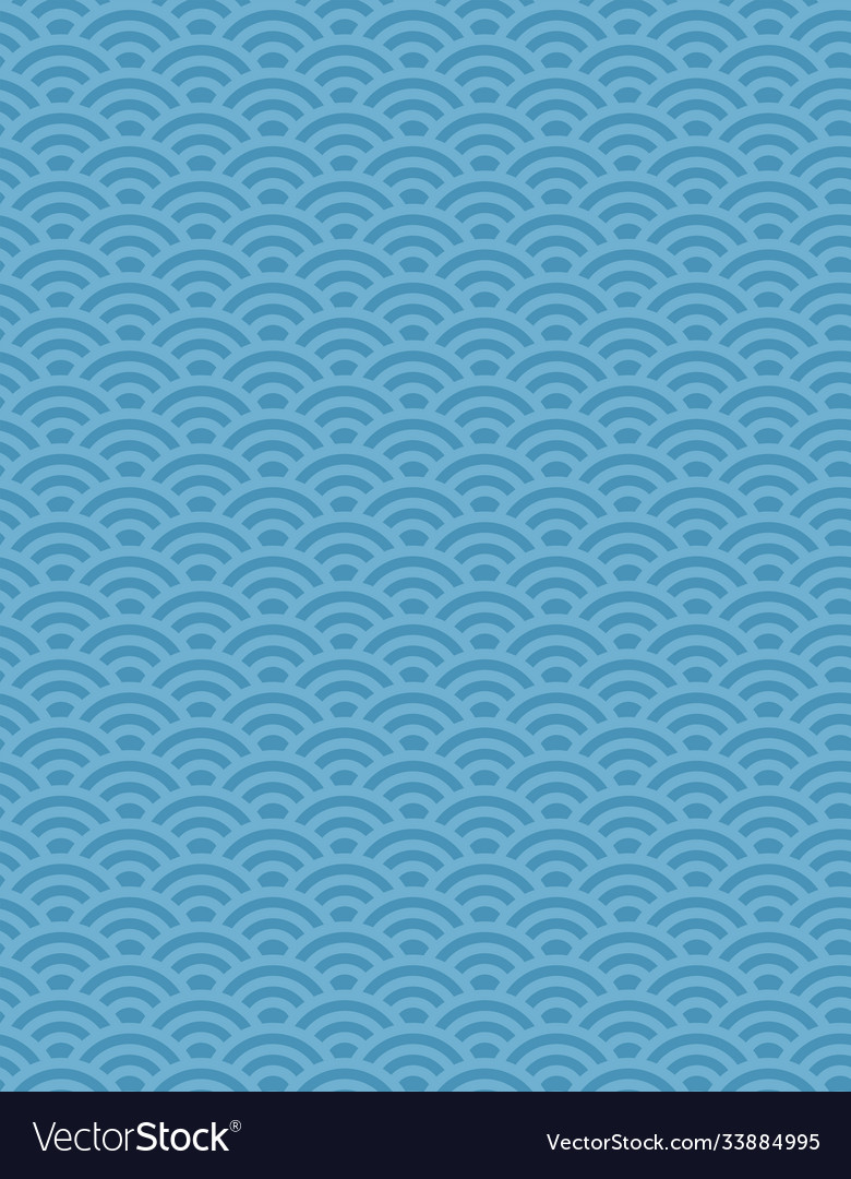 Seamless traditional japanese seigaiha ocean wave vector image Seamless traditional japanese seigaiha ocean wave