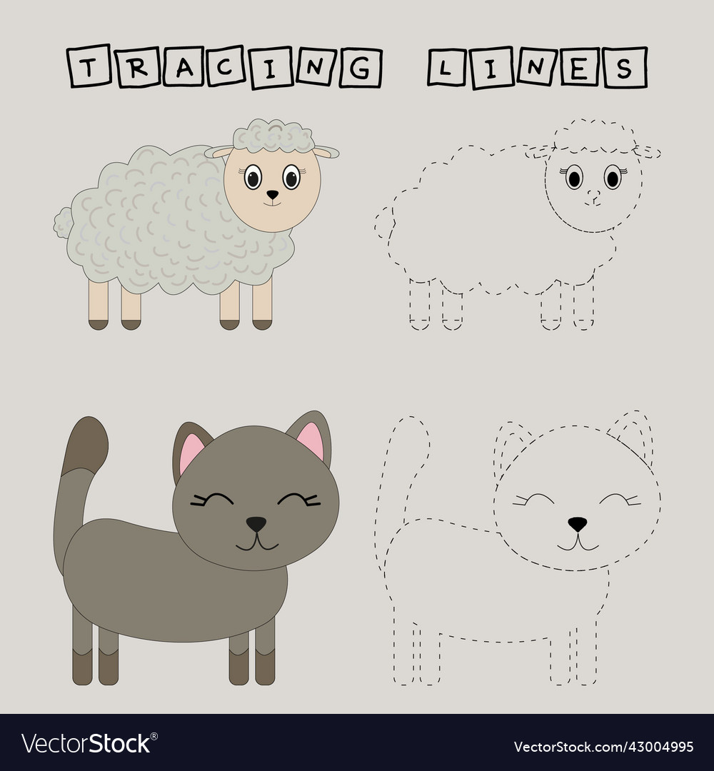 Tracing lines vector image Tracing lines