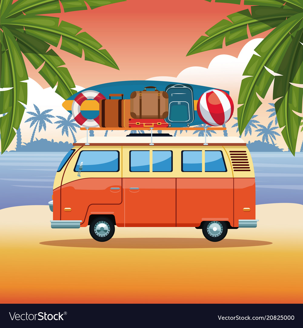 Beach and summer Royalty Free Vector Image - VectorStock