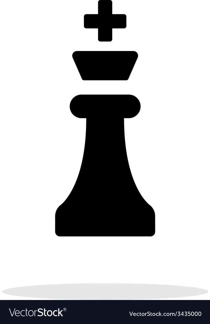 Checkmate on a white background chess black king Vector Image