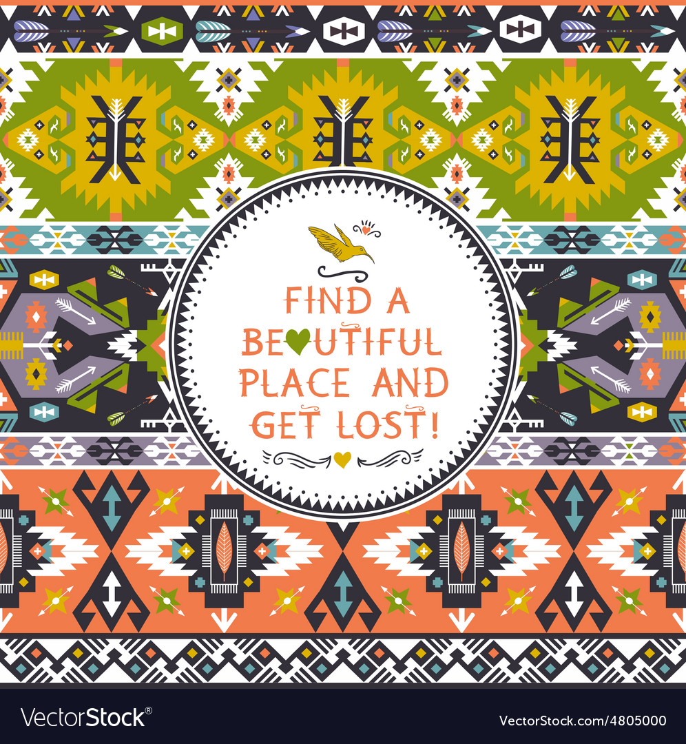 Ethnic pattern in mexican style