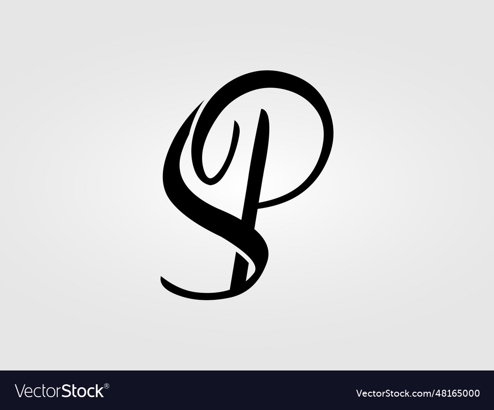 Initial sp letter logo design template monogram Vector Image