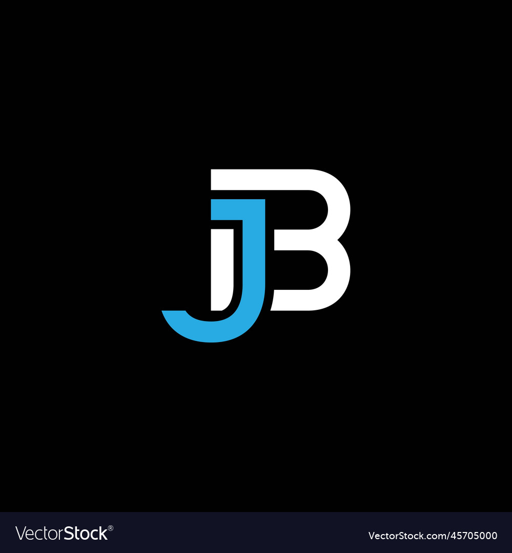 Jb or bj abstract outstanding professional Vector Image