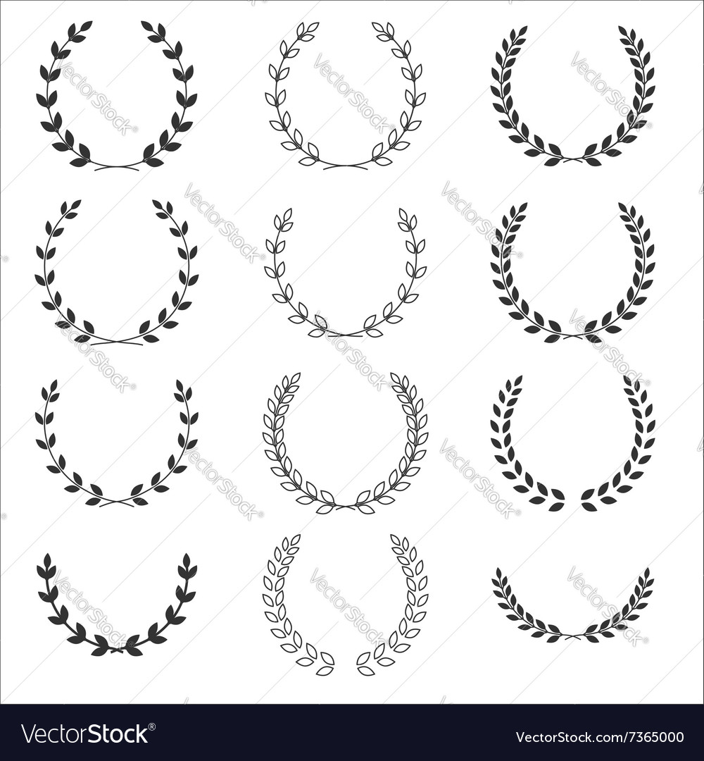 Laurel wreath symbol Royalty Free Vector Image