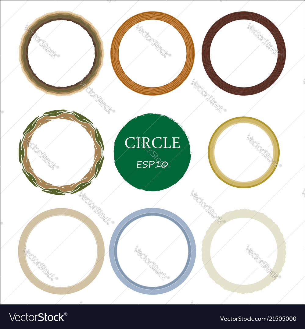 Set of hand drawn circles design elements