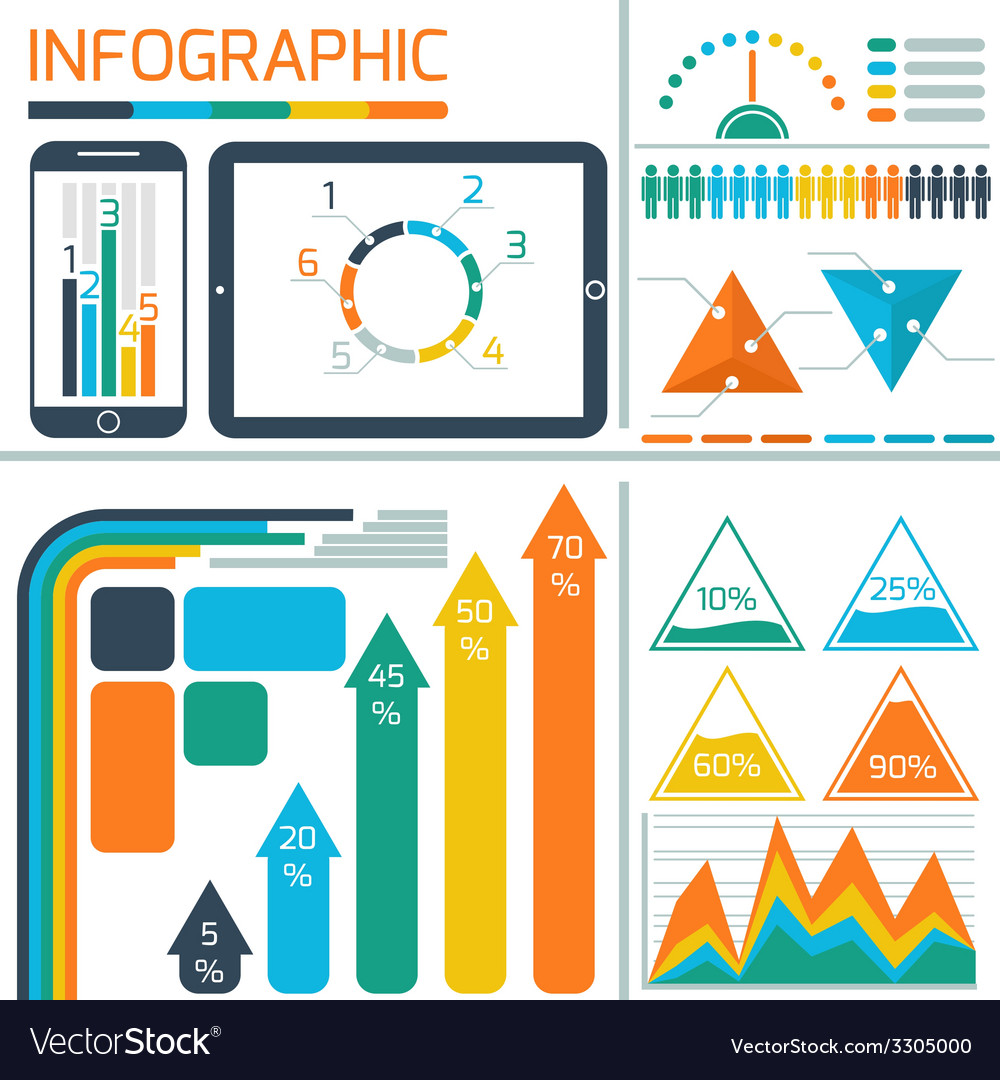 Template infographic for it technology Royalty Free Vector