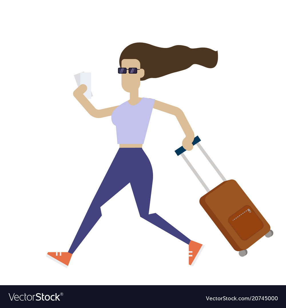 lady with luggage