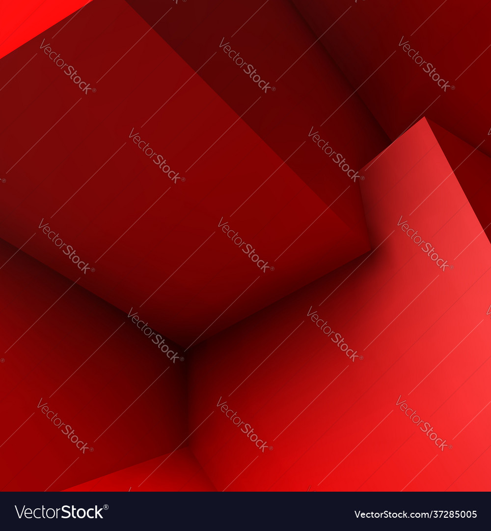 Abstract background with overlapping red cubes vector image Abstract background with overlapping red cubes