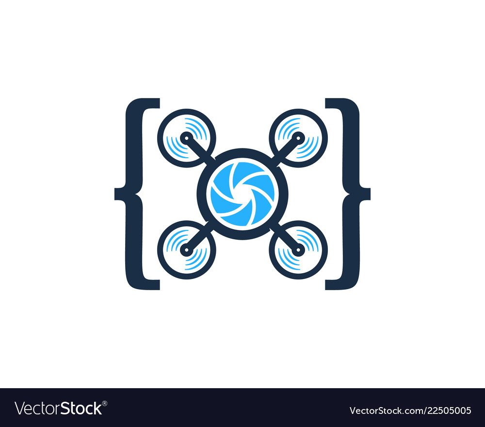 Code drone logo icon design