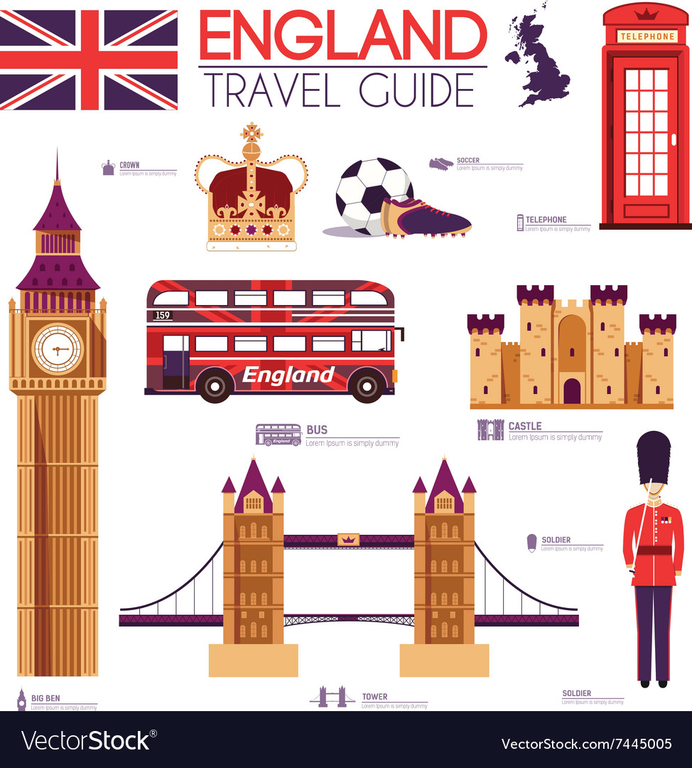 Country england travel vacation guide of goods
