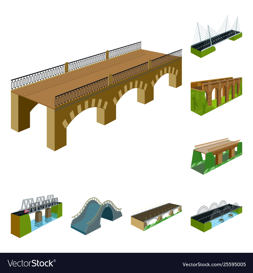 Design bridgework and architecture vector image Design bridgework and architecture