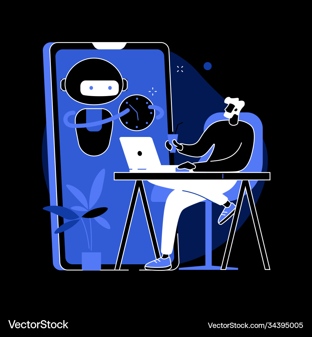 Digital Wellbeing Abstract Concept Royalty Free Vector Image