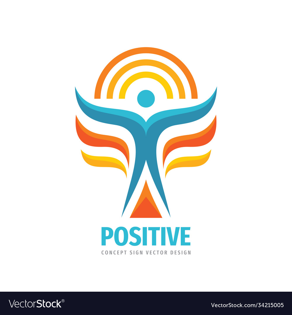 Positive human logo template design element