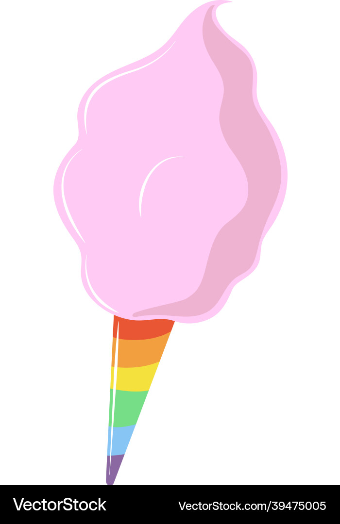 Rainbow cotton candy Royalty Free Vector Image