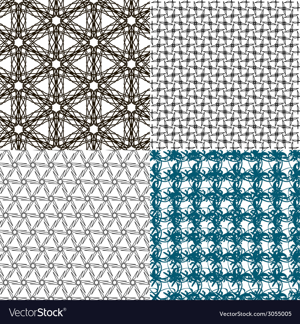 Set of geometric pattern in op art design