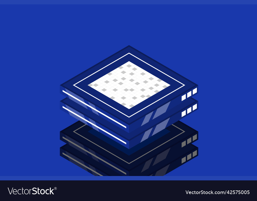 Set of server room icons data center and database vector image Set of server room icons data center and database