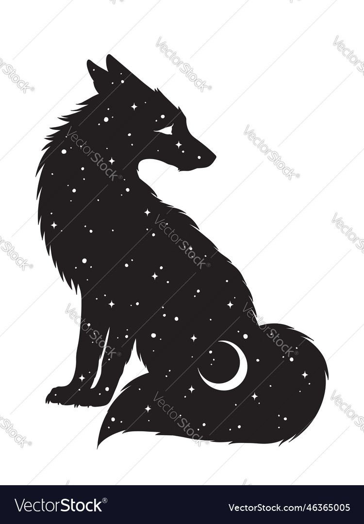 Black Kitsune Fox