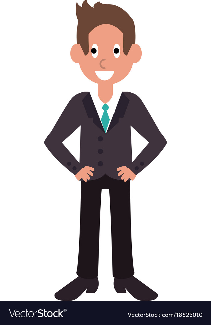 Businessman avatar cartoon Royalty Free Vector Image