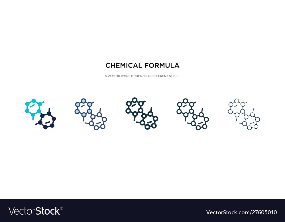 Chemical formula icon in different style two