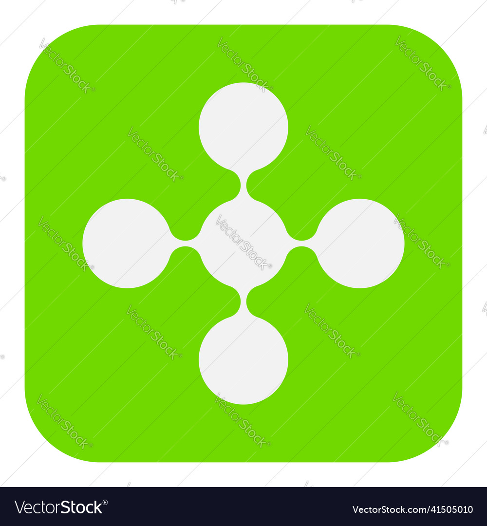 Connected circles nodes as technology tech