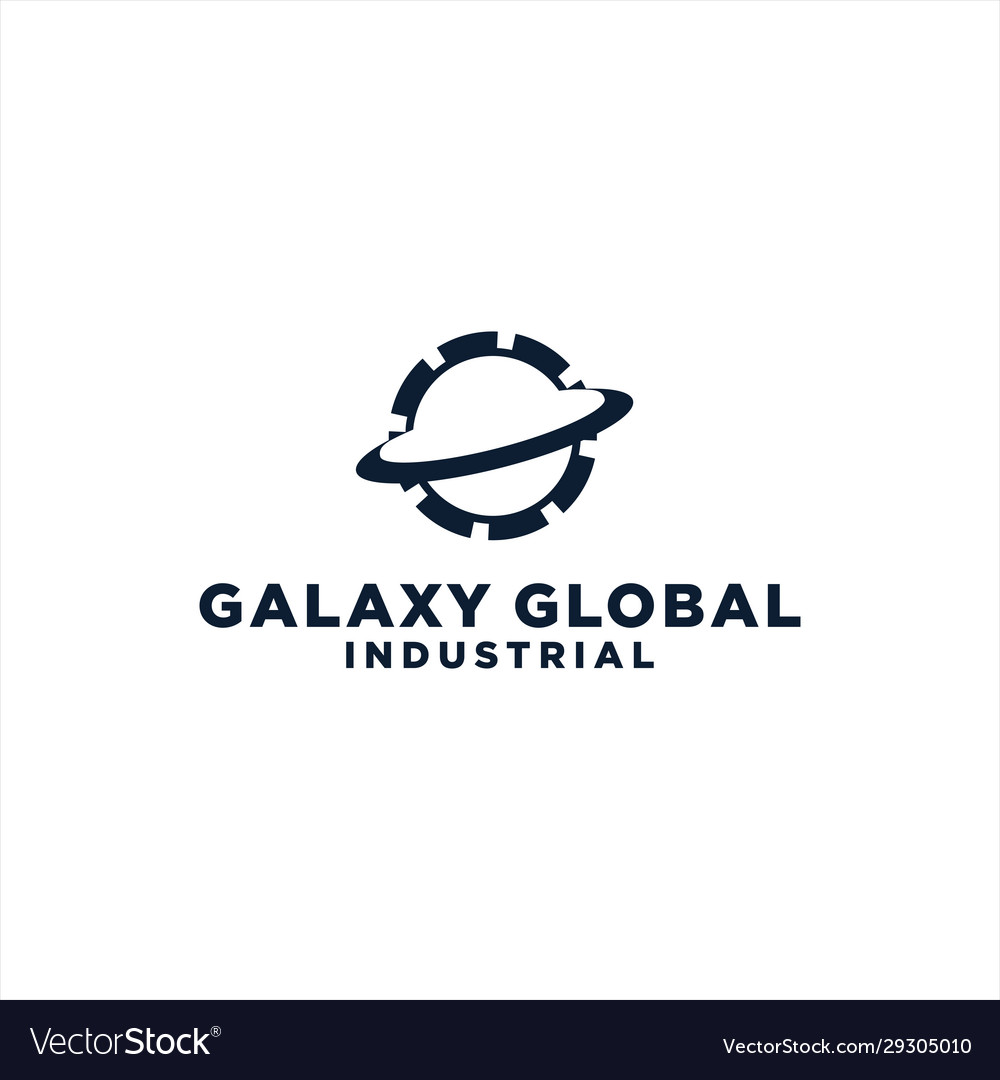 Global galaxy for industry logo Royalty Free Vector Image