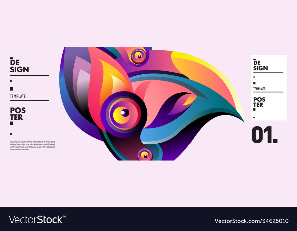 Landing page background template with colorful