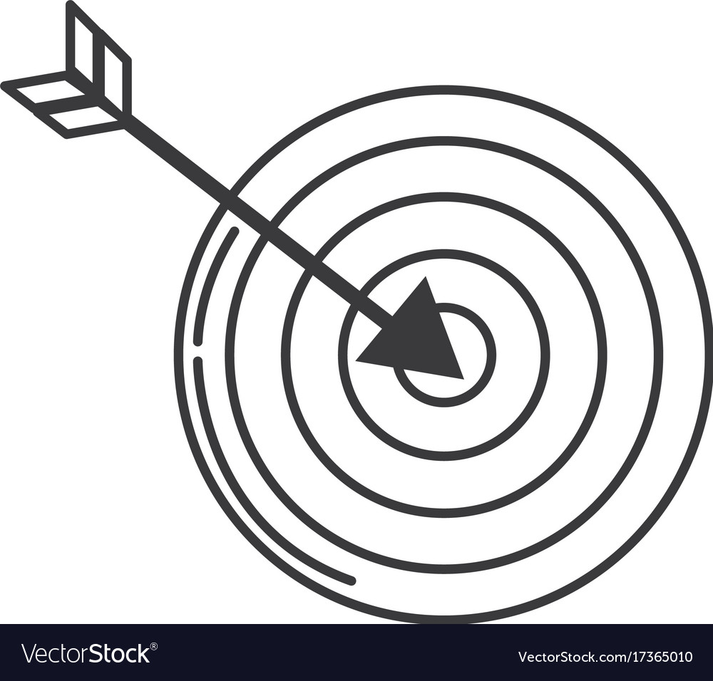 Line arrow with target board to play