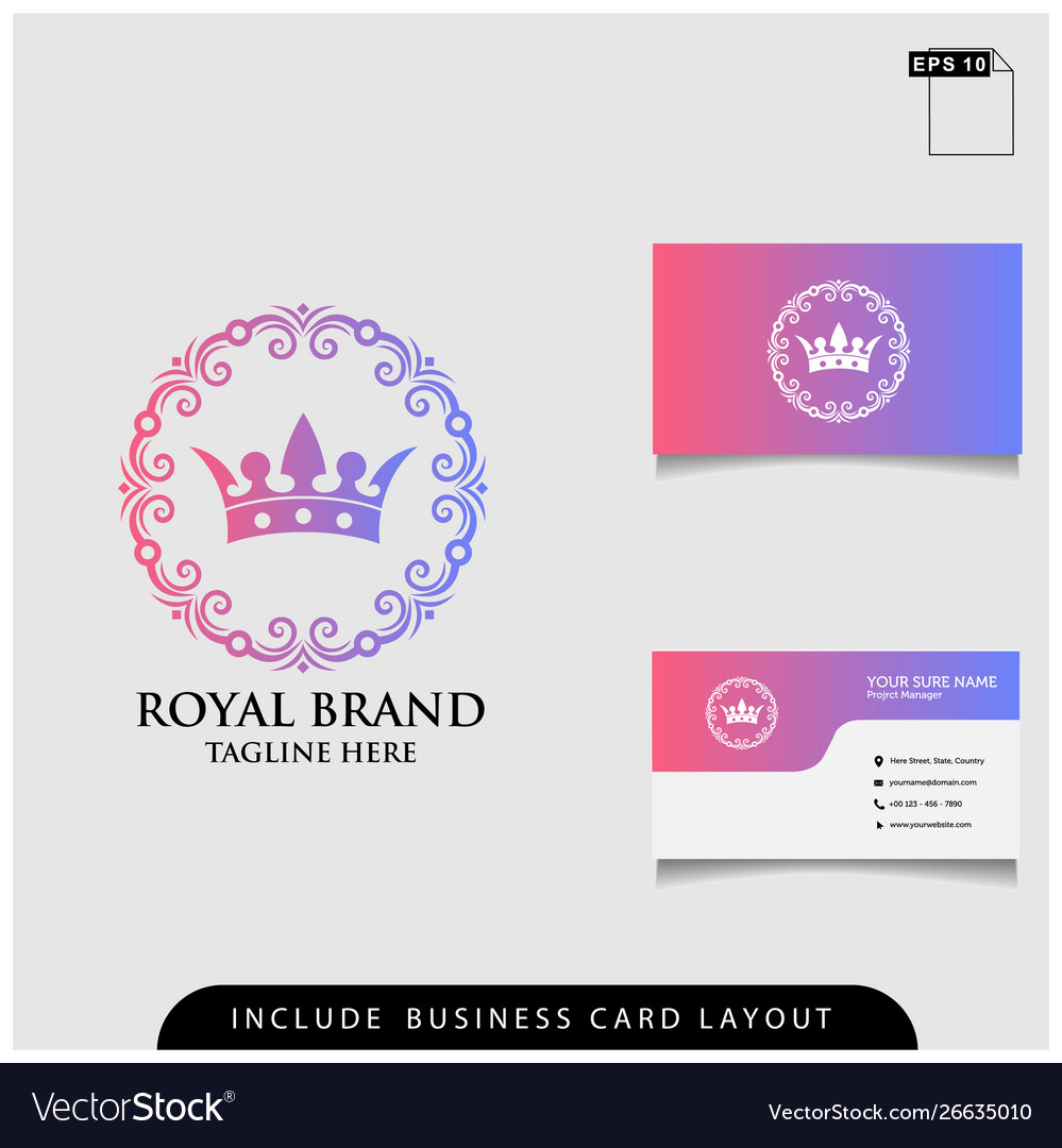 Logo design royal brand modern concept