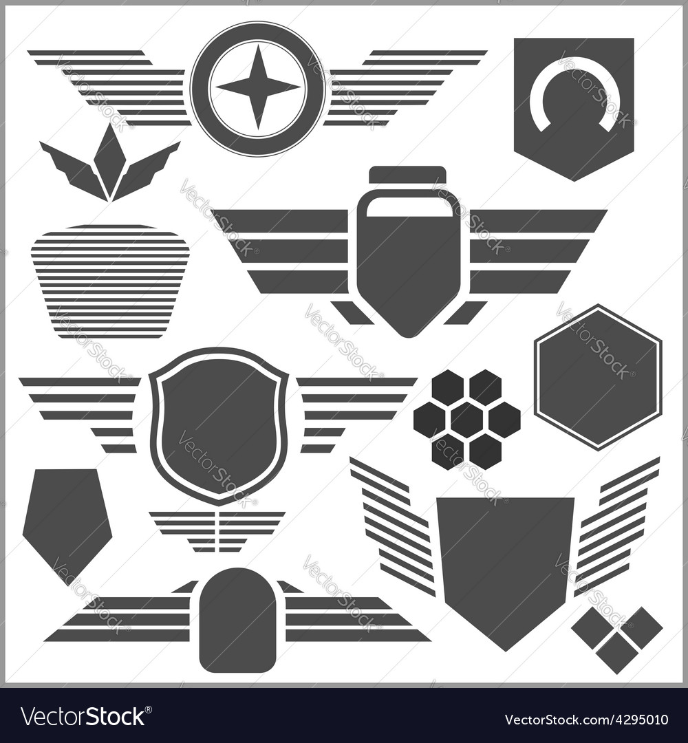 Military Symbol Icons - Set Royalty Free Vector Image