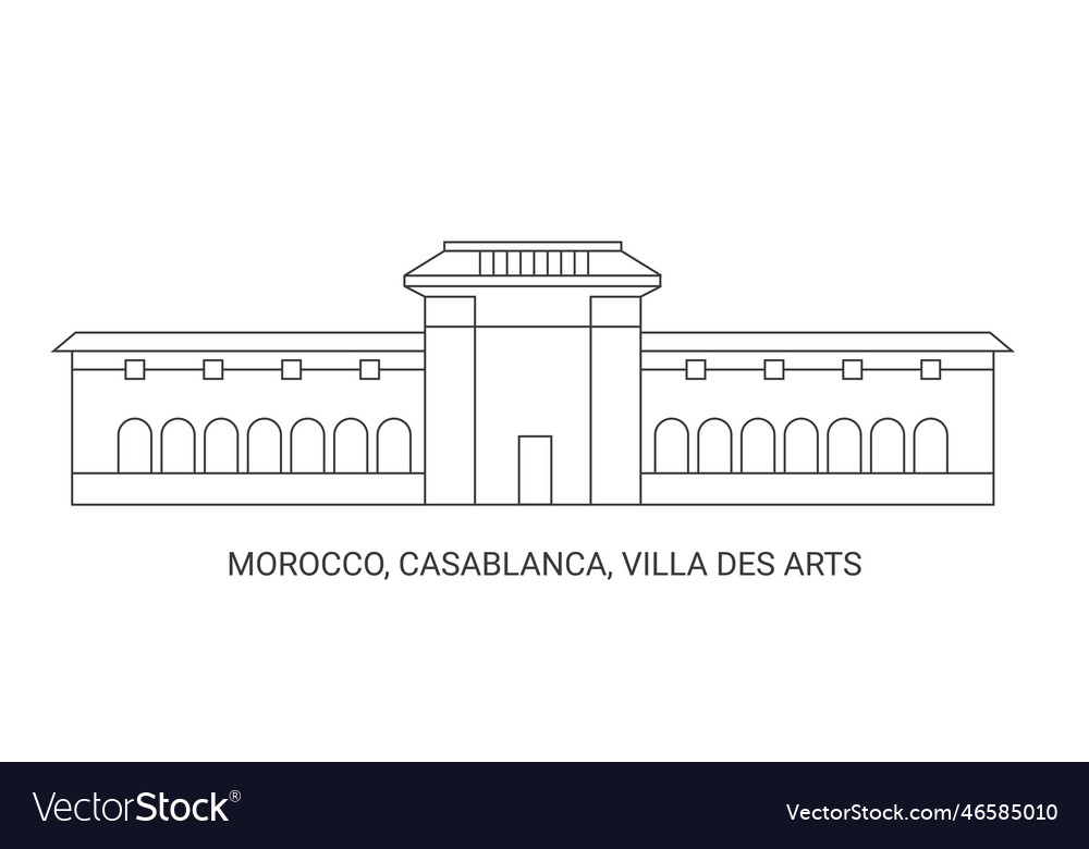 Morocco casablanca villa des arts travel Vector Image