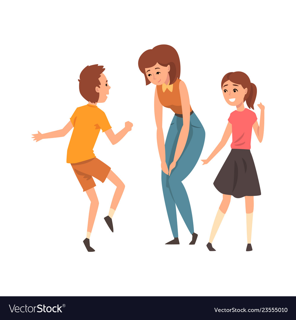 Mother having a good time with her son Royalty Free Vector