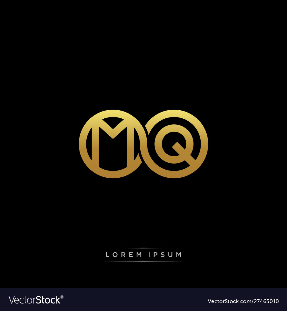 Mq initial letter linked circle capital monogram