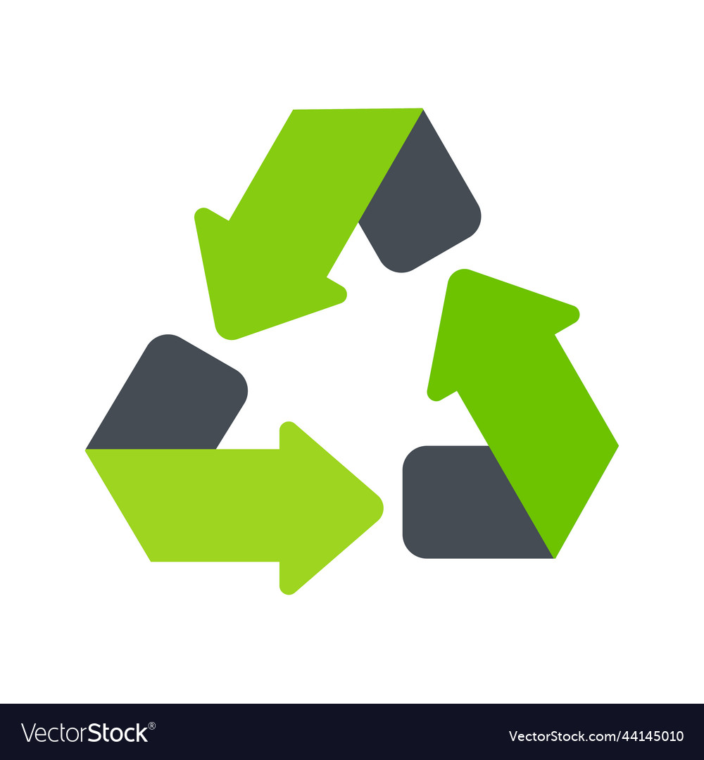 Recycling icon an arrow that revolves endlessly